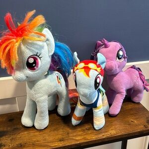 Lot of 3 Assorted My Little Pony Stuffed Plush Animals